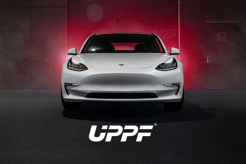 白色特斯拉Model3貼UPPF P20隱形